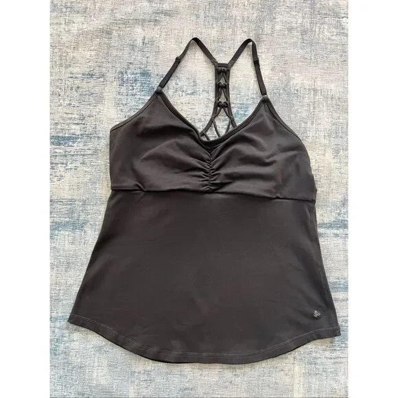 PrAna Black Elixir Cami Athletic Tank Top Women's Large - Picture 2 of 7
